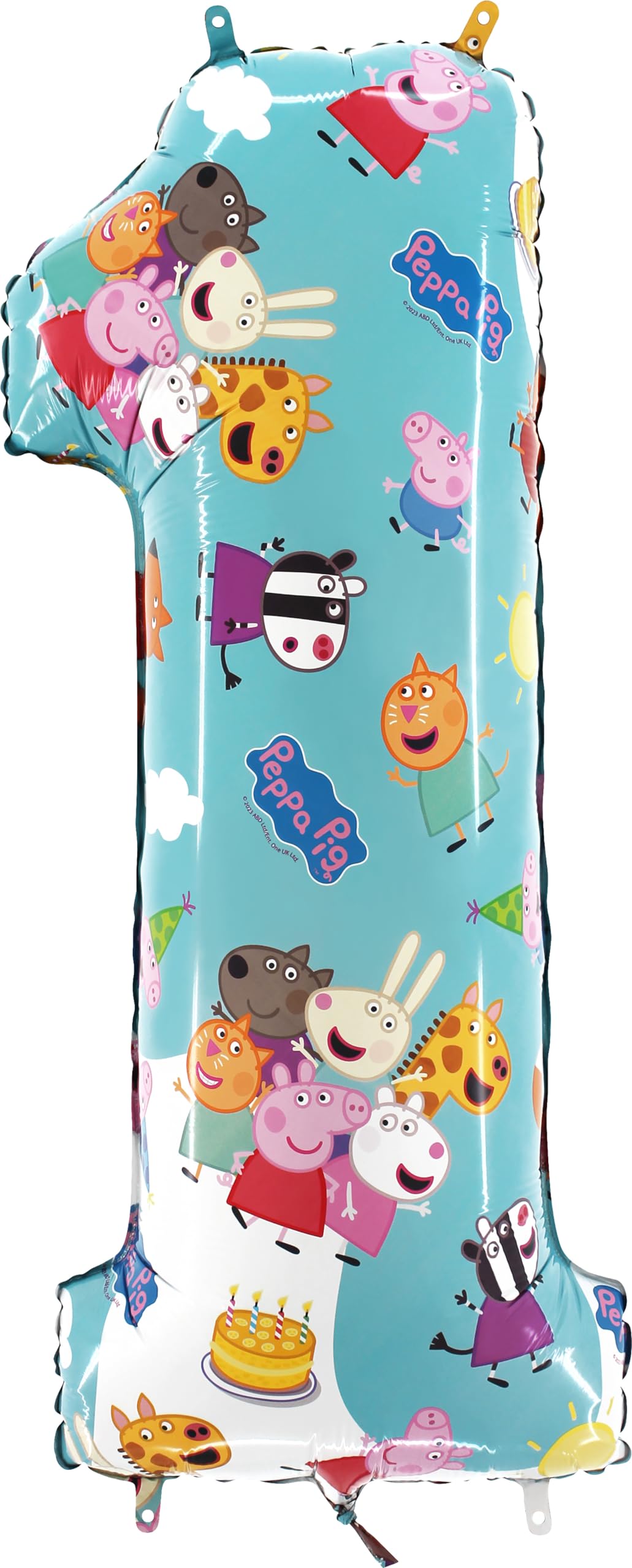 Toyland® 66Cm (26') Peppa Pig, George & Friends Number Foil Balloon - Kids Party Balloons - Number 1-6 Available