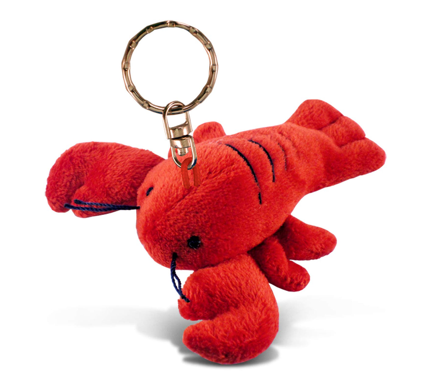 Puzzled Red Lobster Plush Keychain Stuffed Animal - Super Soft Ocean Animal Lobster Stuffed Toy Keychain, Plush Lobster Toy Keychain For Backpacks, Purse, Car Keys With Metal Key Ring - 4 Inches