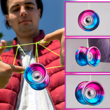 Watieoboo Yoyo Professional Metal Responsive Yo Yo M18, Responsive Yoyo For Kids Beginner, Unresponsive Trick Yoyos For Advanced