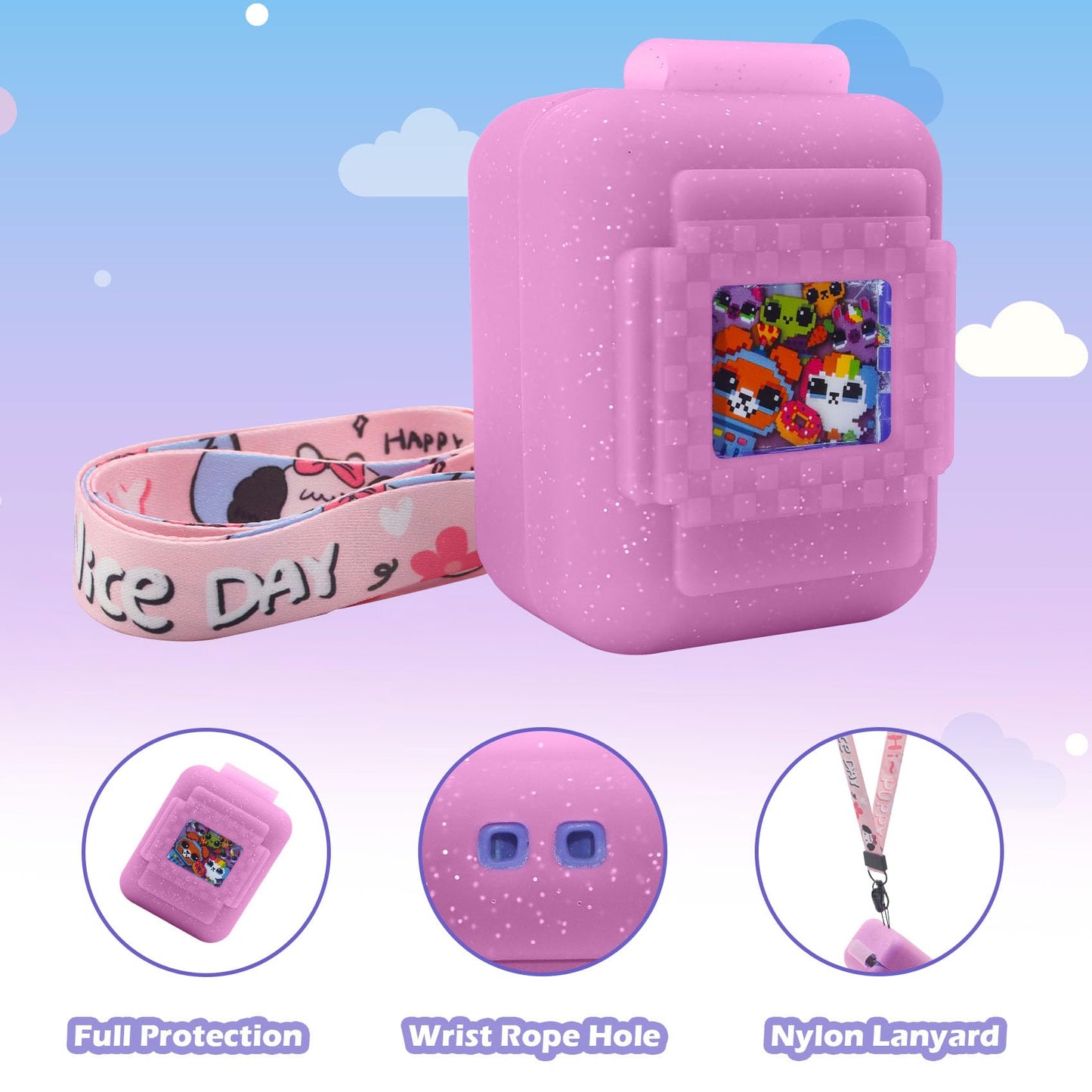 Taladad Silicone Cover Case For Bitzee Interactive Toy Digital Pet And Case,Case With Lanyard,Protective Case Holder Skin For Bi