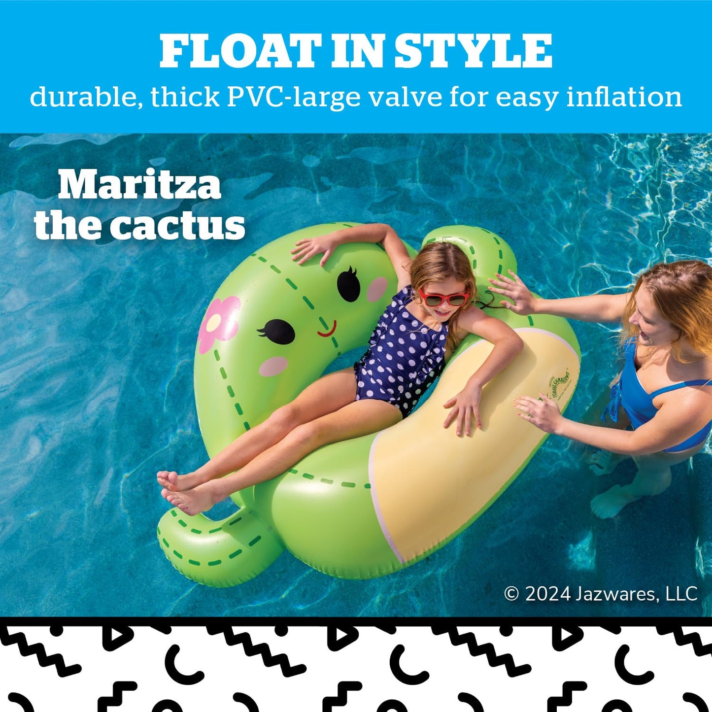 BigMouth x Squishmallows Original Large Inflatable Pool Float, Swim Ring for Adults and Kids, Pool Party Supplies & Water Toys -
