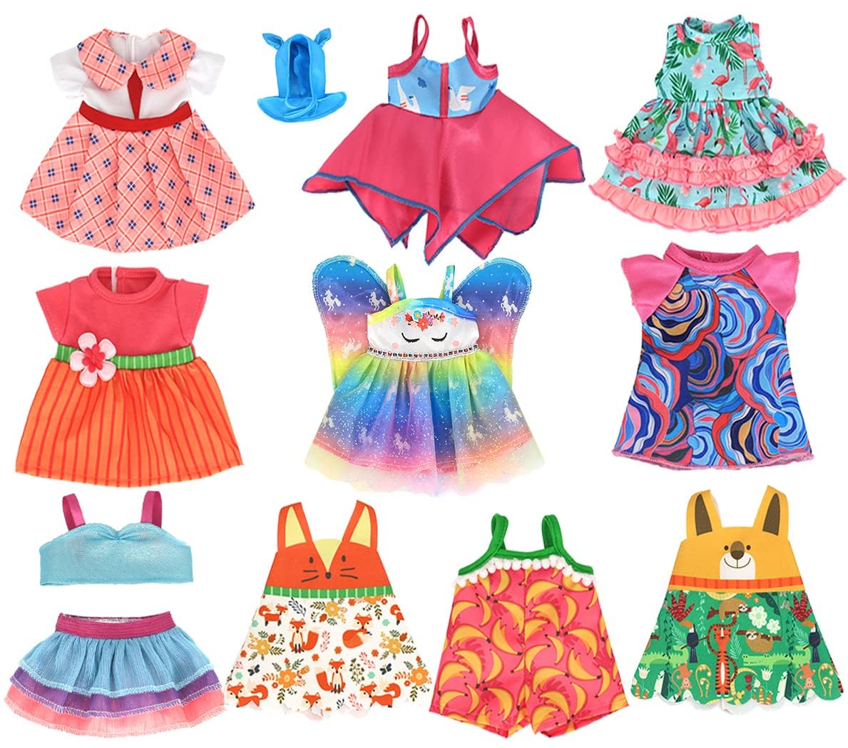 Ebuddy 10 Sets Baby Doll Clothes Outfit Dress For 10 Inch Baby Dolls 12 Inch Baby Dolls 14 To 14.5 Inch Dolls(Fashion Sets)
