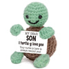 Mini Funny Turtle Valentines Day Gifts For Son Birthday Gifts From Mom Dad, Bonus Step Son In Law I Love You Son Gifts Presents,