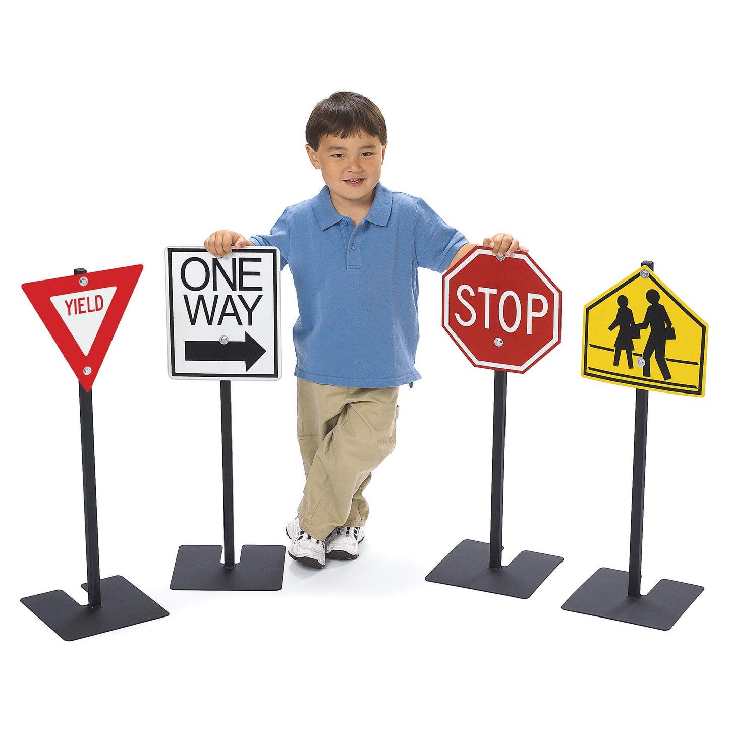 Children'S Factory Traffic Signs Set-1, 4 Signs In Set, Afb2600, Kids Outdoor Play Equipment, Toddler Daycare & Preschool Playgr