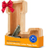 Wooden Letter Piggy Bank for Kids Initial Coin Bank for Boys and Girls First Name Personalized Savings Bank for Birthday Boys Girls Gift Piggy Bank for Kids (Wood S9-L)