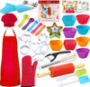 Kids Cooking And Baking Set Real Baking Gift Includes Kids Apron,Chef Hat,Oven Mitt&Utensil,Recipes For The Curious Young Junior Chef