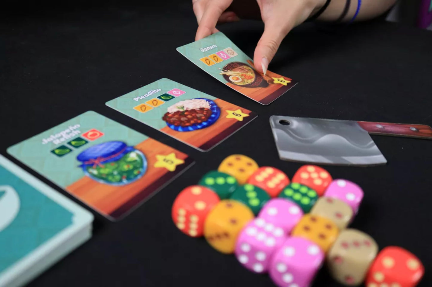 Kids Table Board Gaming Diced Veggies Game – Fun Dice Slicing Game for 2-4 Players, Ages 6+, Cardboard, 6"x1.57"x9"