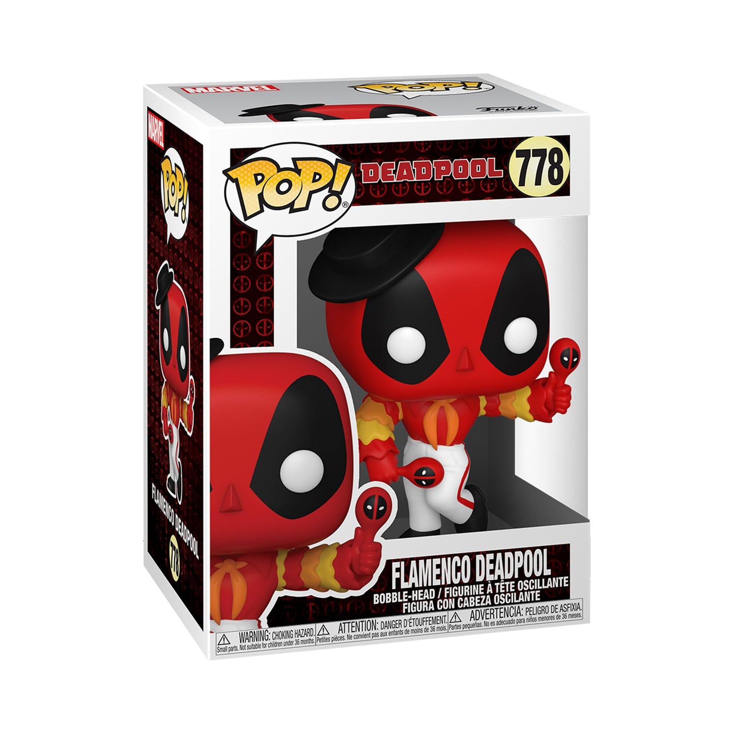Funko Pop Marvel: Deadpool 30Th - Flamenco Deadpool, Multicolor, Standard
