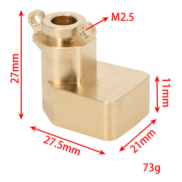 MEUS RACING UTB18 Brass Rear Outer Portal Covers Weights for Axial UTB18 Capra Trail Buggy #AXI212012 Upgrade Parts, Gold