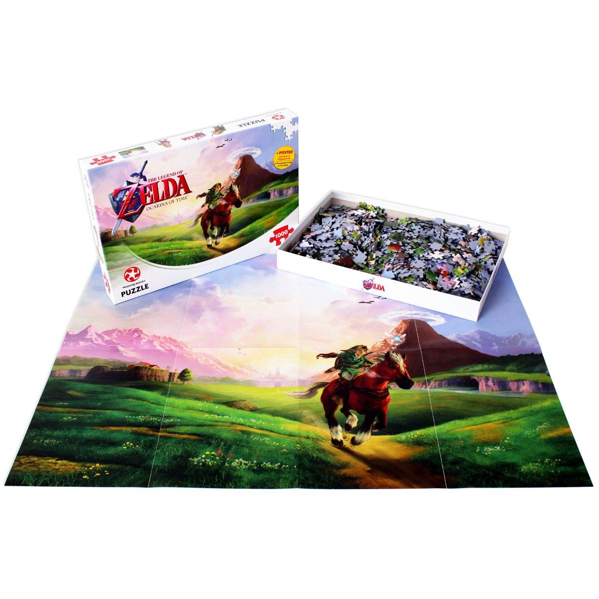 Winning Moves Zelda Ocarina Of Time 1000 Piece Jigsaw Puzzle Game, Piece Together Link And Epona A Must Have For Every Zelda Fan, Gift And Toy For Ages 14 Plus