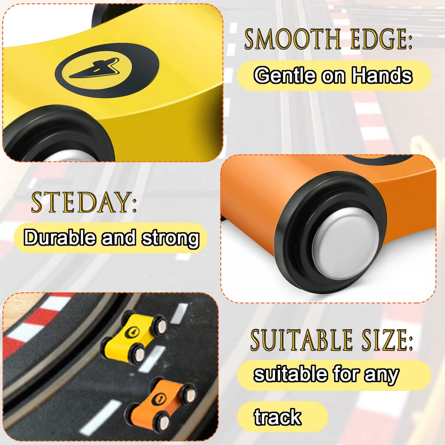 10 Pieces Wooden Mini Car Wooden Car Ramp Race Track Toys For Aged Over 3 Years Old, Wooden Car Ramp Racer Toy Replacement Vehic