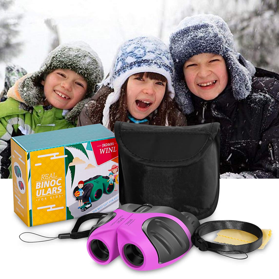 Vnvdflm Binoculars Toys For Children,Birthday Gifts For 4-12 Years Old Girls For Outdoor Play,5-12 Years Old Girls Boys Presents,Girls Toys Ages 4-5 6-8,Children’S Day Gift For Kids (Pink)
