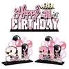Lingteer Happy 31St Birthday Pink Acrylic Table Topper Centerpieces Set - Cheers To 31 Years Old Birthday 31St Bday Party Gift Decorations.
