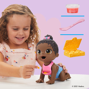 Baby Alive Lil Snacks Doll, Eats And Poops, Snack-Themed 8-Inch Baby Doll, Snack Box Mold, Toy For Kids Ages 3 And Up, Black Hair