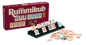Pressman Rummikub Game - Retro Style Large Numbers, Bright Inset Tiles, Multi Color, Model 920314