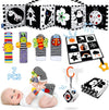 7 Pcs Black And White High Contrast Baby Toys For Newborn, Montessori Toys For Babies 0-6 Months Tummy Time Toys, Sensory Toys N