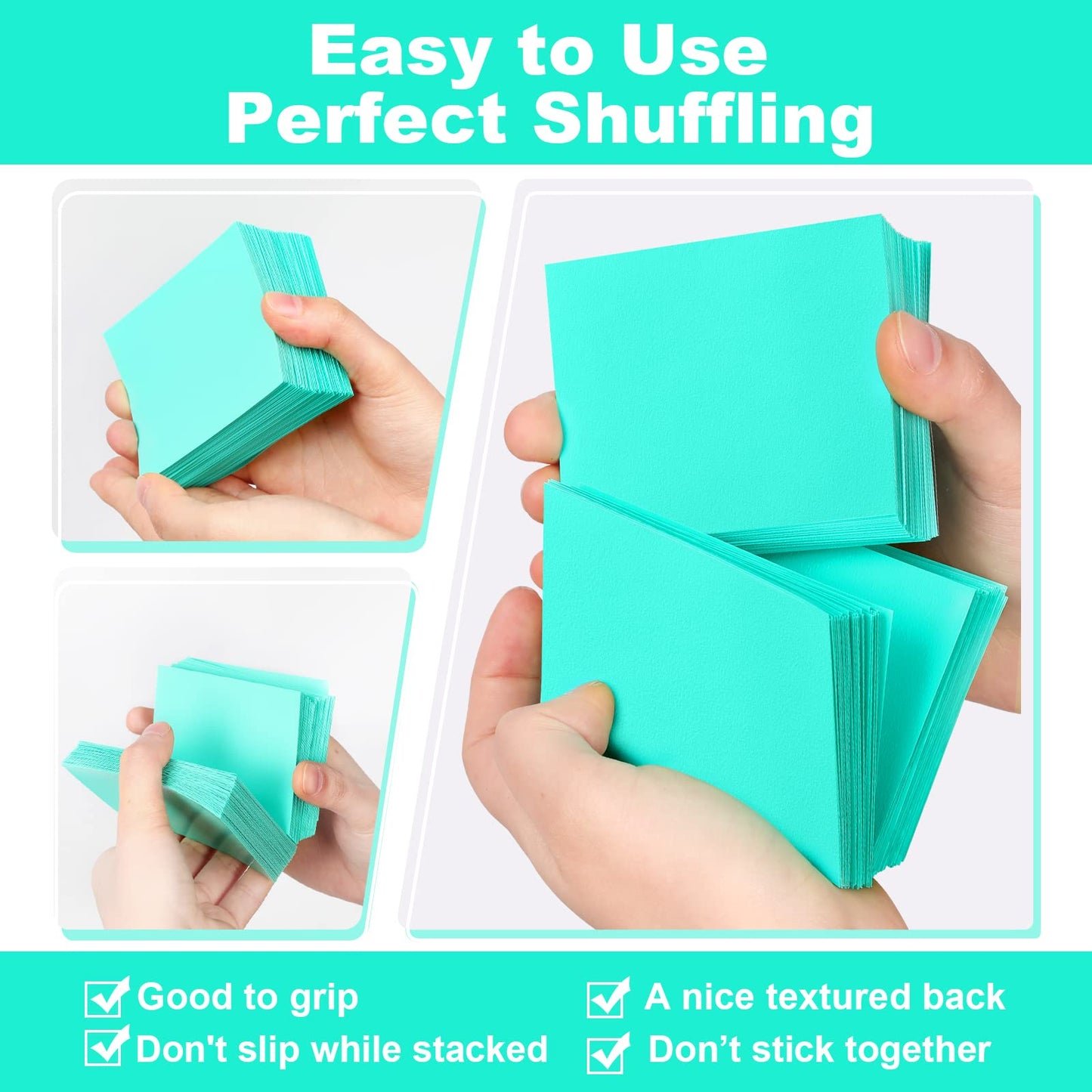 Mint Green Mtg Card Sleeves 200 Pack, Standard Card Sleeves Sturdy Mtg Sleeves Matte Back Finish, Perfect Shuffling - Protect Al
