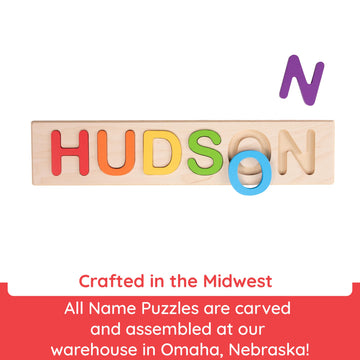 Fat Brain Toys Wooden Personalized Name Puzzles For Toddlers 1-3+, Custom Puzzles, Flat Rate Up To 9 Letters