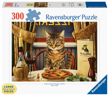 Ravensburger Dinner for One 300 Piece Jigsaw Puzzle - Multicolor, Large Format, FSC Certified, Fun Toy for Adults, 27x20 inches