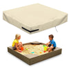 Sandbox Cover, Lid-48In, 420D Waterproof Duty Khaki Sandbox With Cover, Square Sandboxes Sandpit Cover Suitable For Children'S S