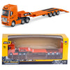 Gemini & Genius Flat Trailer Truck Toy, Heavy Duty Alloy Construction Toys Vehicle, 1:50 Scale Diecast Trailer Truck, Toy Trucks