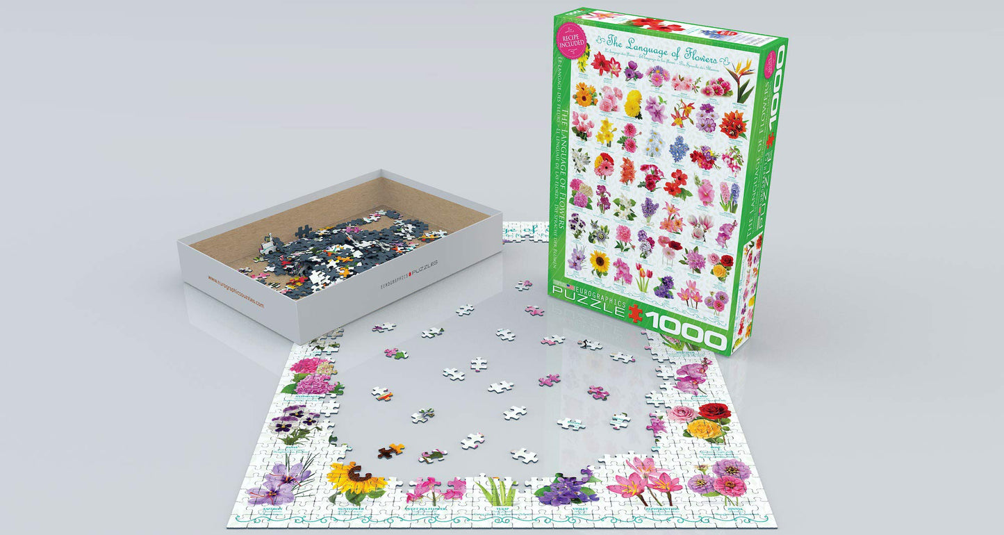 EuroGraphics The Language of Flowers Puzzle - 1000 Pieces, Cardboard, Model 6000-0579