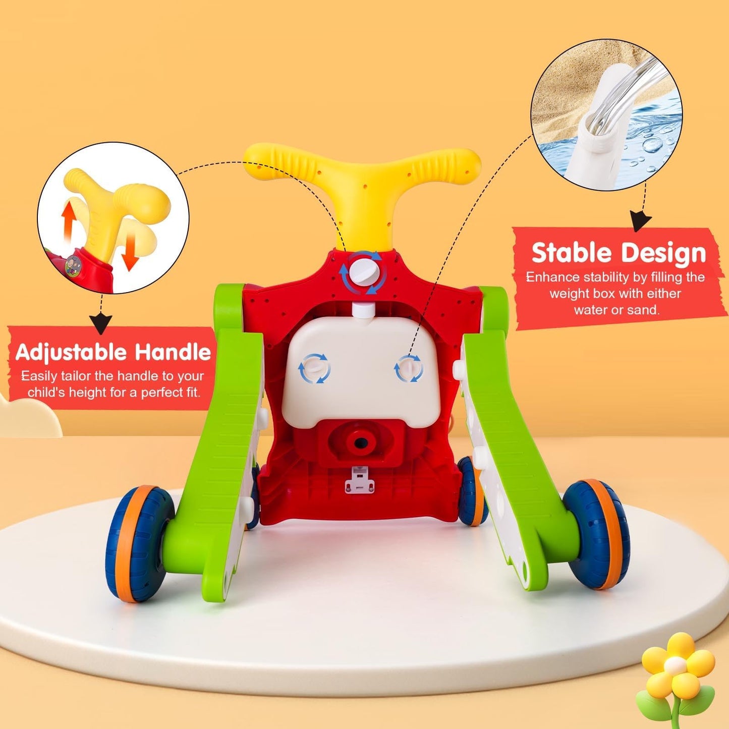 Auntyfey Baby Walker, 5 In 1 Push Walker Baby, Baby Walking Toy, Baby Walkers For Girls, Baby Push Toy Walker, Walker Baby Girl