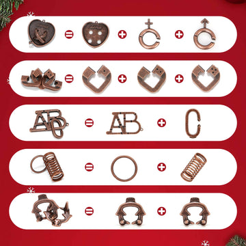 24 Pcs Brain Teaser Puzzles for mature-themeds - Metal Puzzles 3D Puzzle Game Toys for mature-themeds Teens - Wooden Unlock Interlocking Puzzle mature-themed IQ Education Puzzle Toys Smart Toys