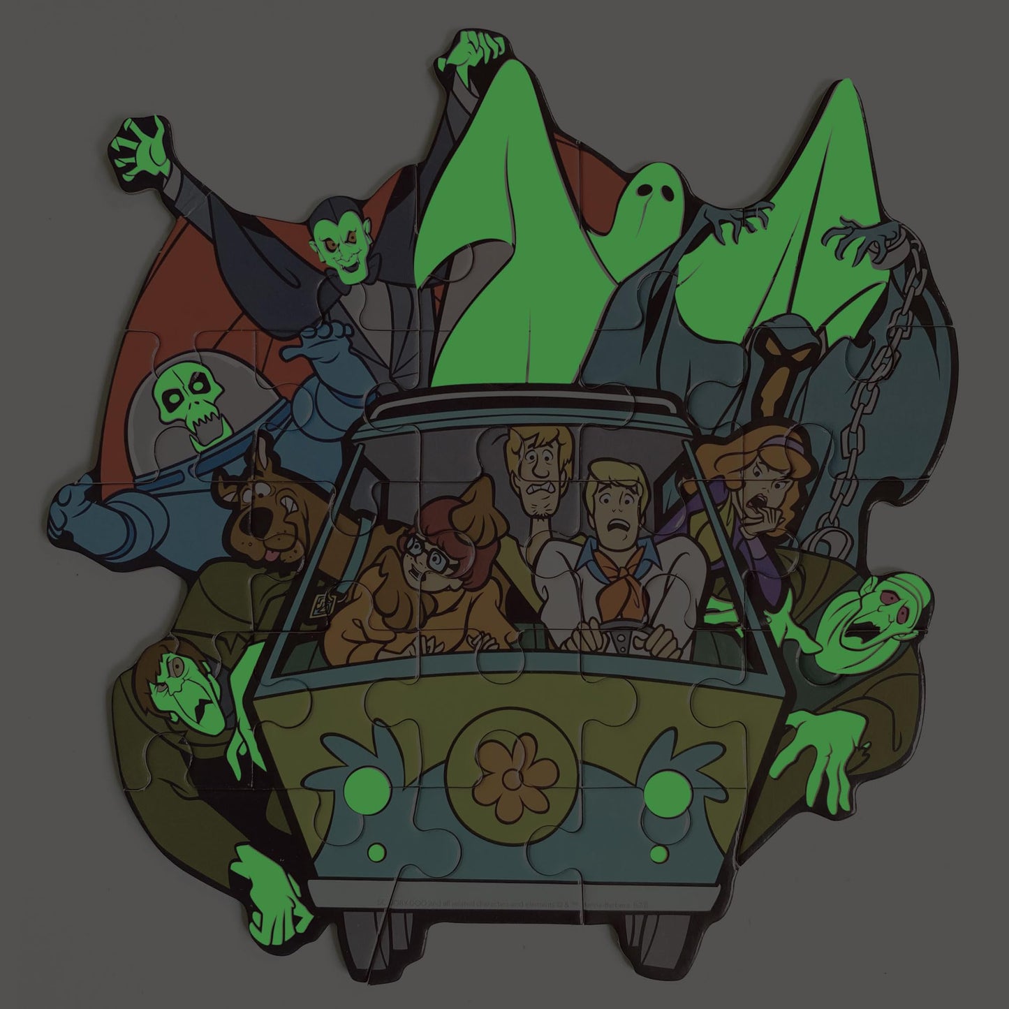 Playhouse Glow In The Dark Scooby Doo 22-Piece Die-Cut Shaped Mini Puzzle For Kids