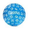 DNDND D100 Dice Blue 100 Sided Dice Set with Organza Pouch for Dungeons and Dragons DND (Translucent Blue with White Number)