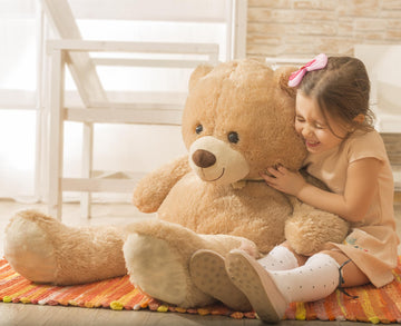 HollyHOME 36" Tan Big Teddy Bear Stuffed Animal - Plush Toy for Kids & Girlfriend, Model HYHHT-BEAR36-TAN