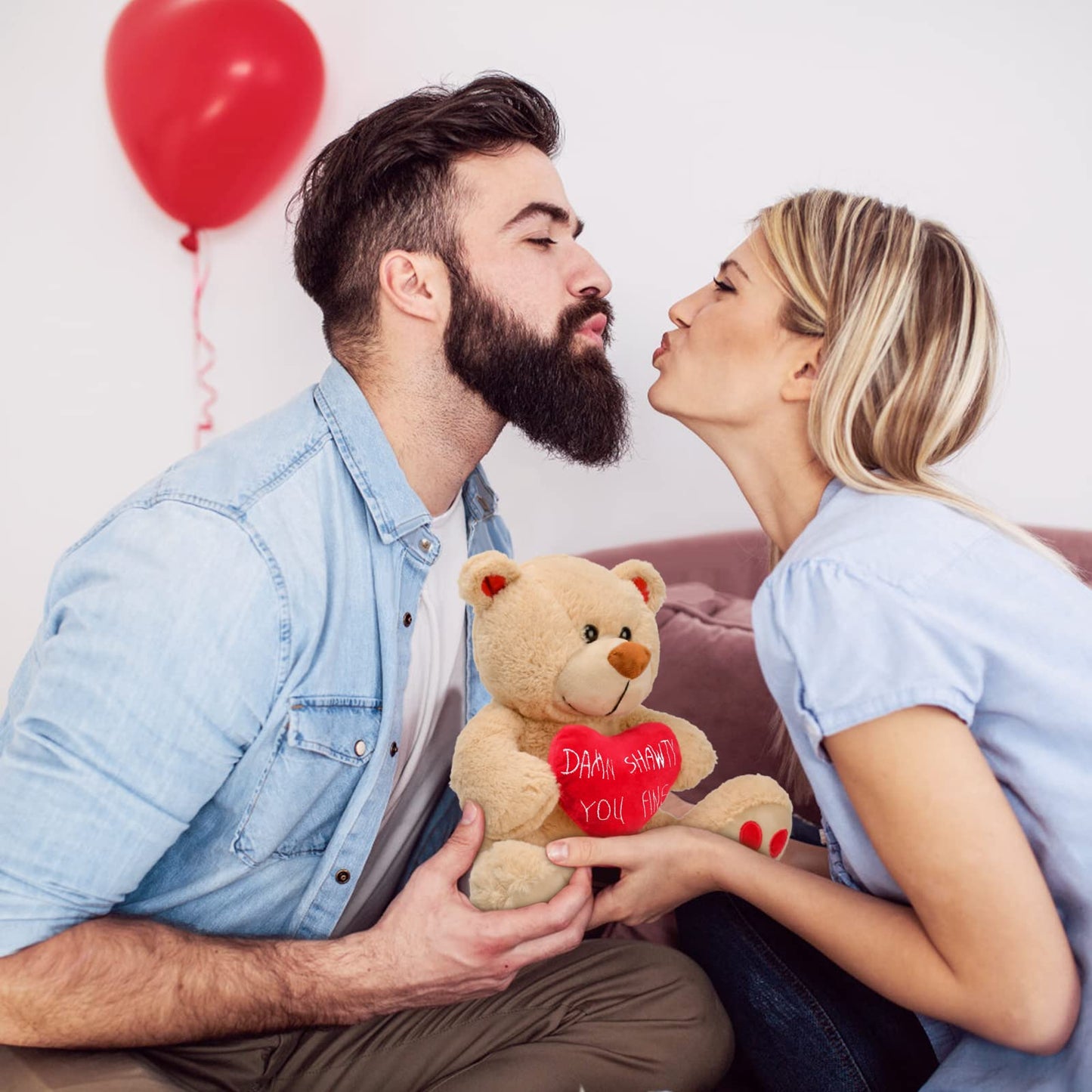 Casetank Valentines Day Gifts Teddy Bear Stuffed Animals Plush Bear & Heart,Birthday Gifts For Her Women Girlfriend Wife Mom Kid