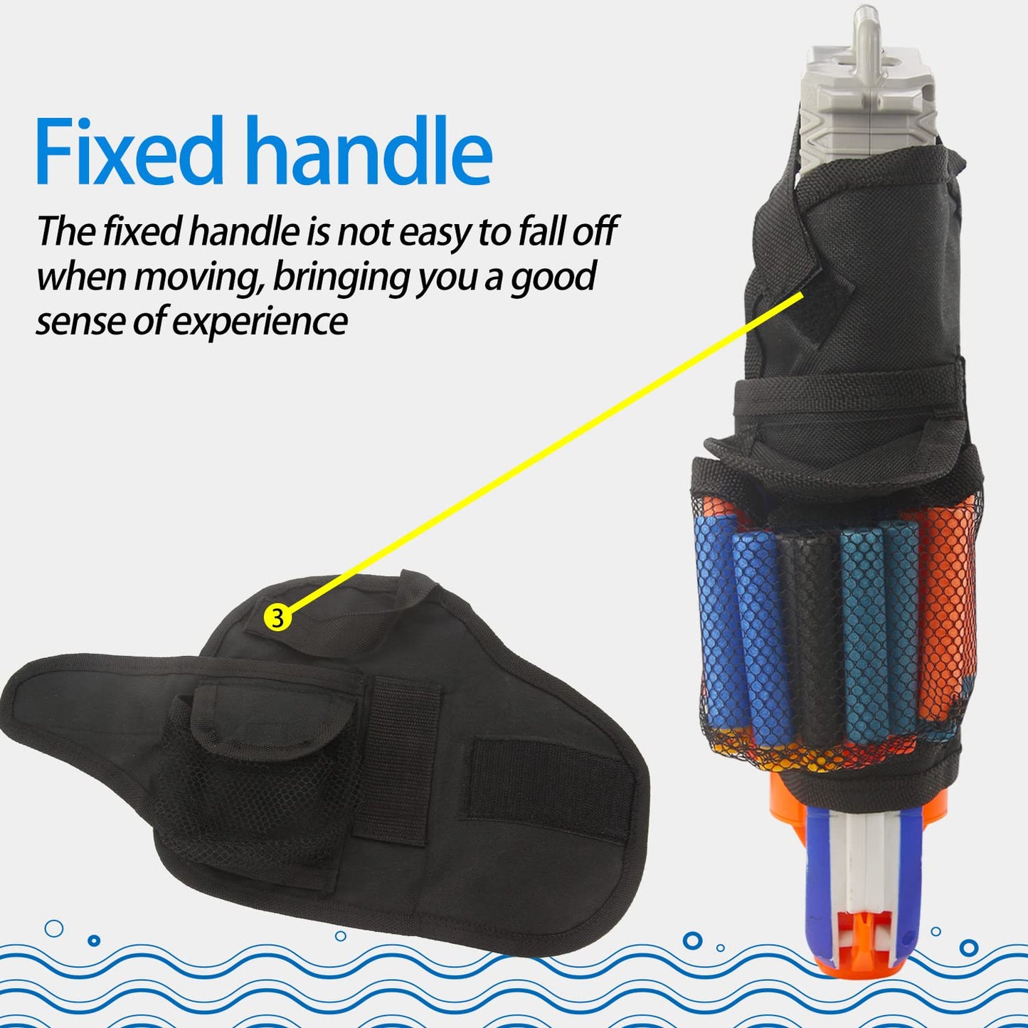 BOROLA Adjustable Tactical Waist-Bag Compatible for Nerf Mega advanced Series