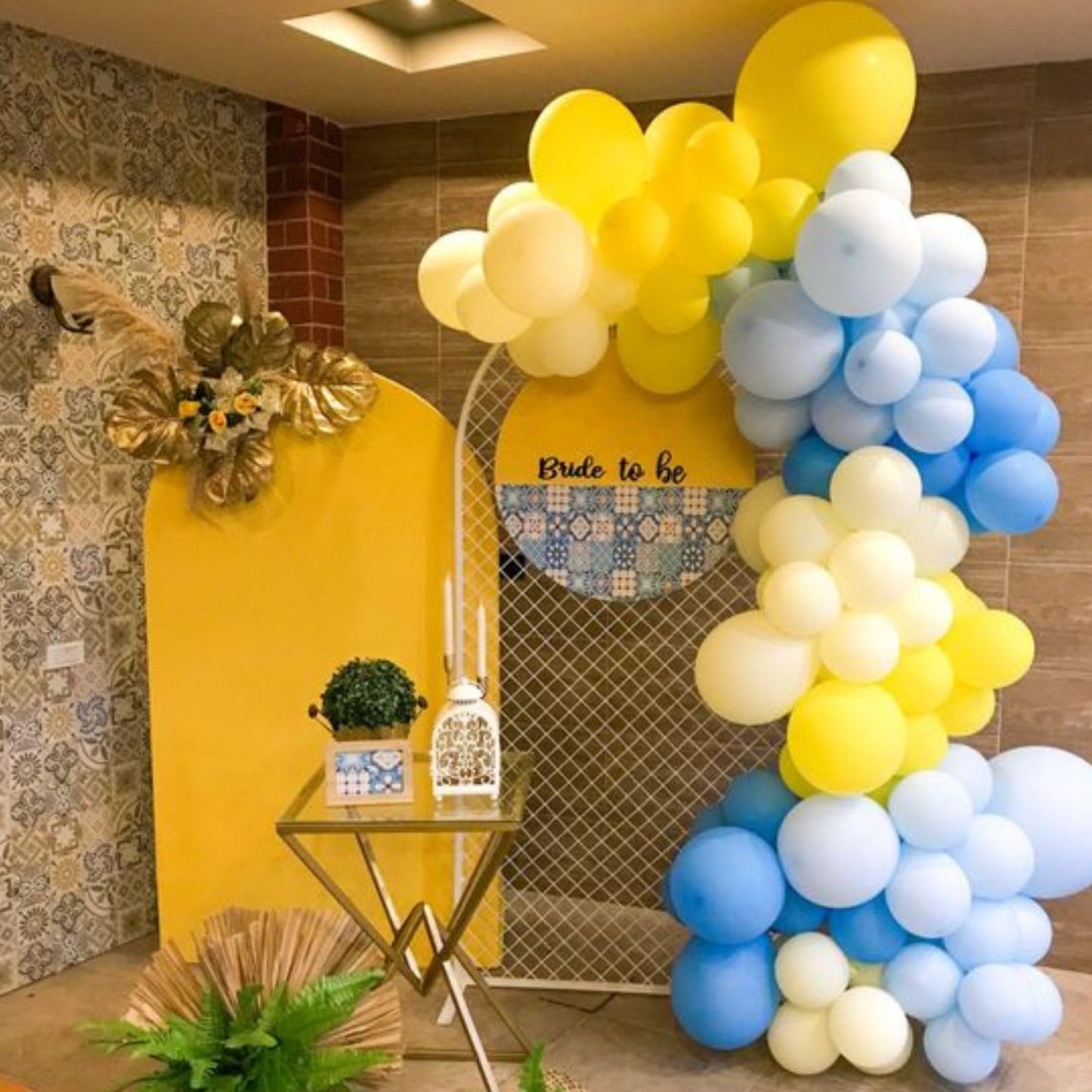 Blue And Yellow Balloons,60 Pcs 12 Inches Blue Yellow White Balloons Confetti Balloons For Socer Party Decoration Baby Shower An
