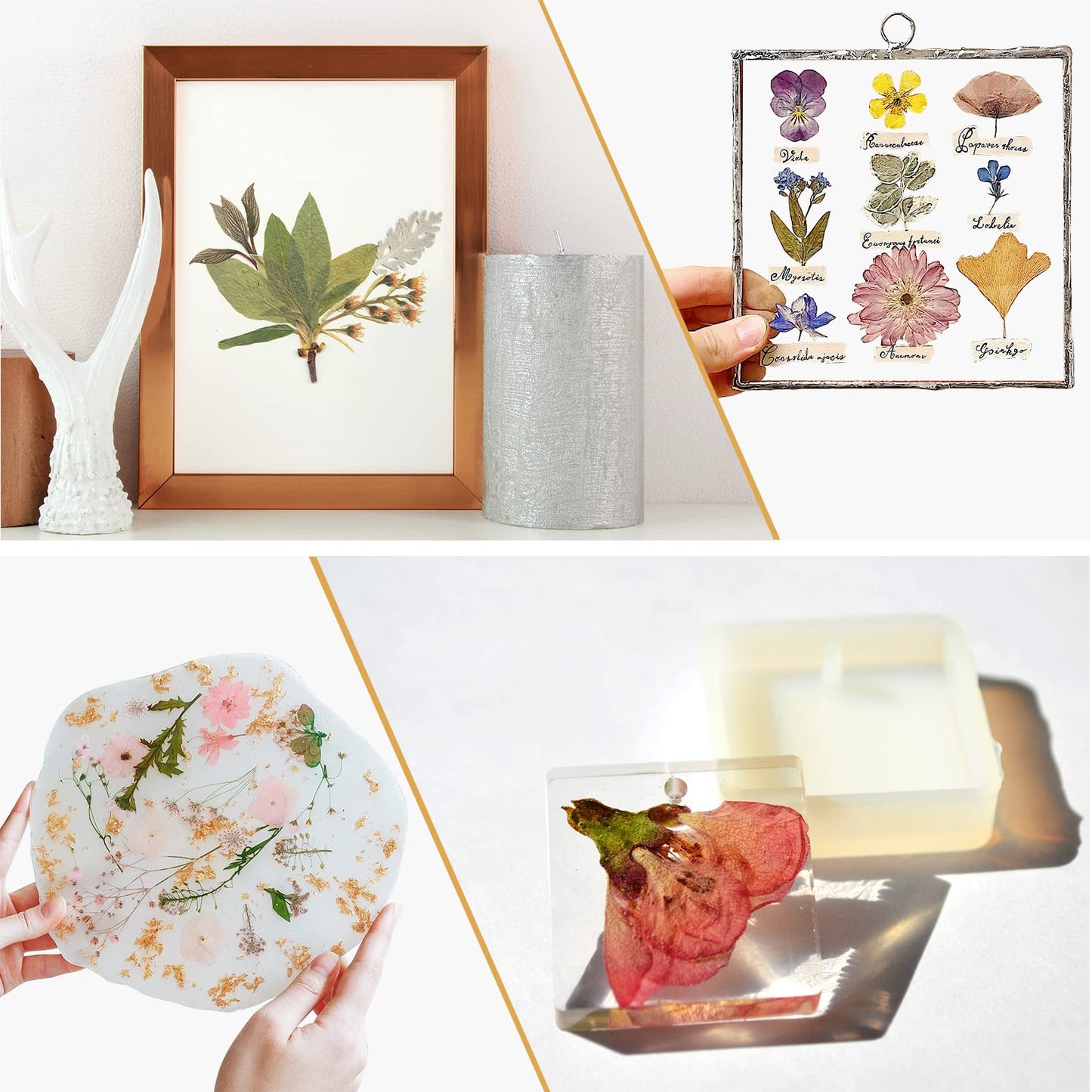 Aboofx 9 x 9 Large Microwave Flower Press Kit, Quickly Flower Drying Kit Leaf Press Flower Pressing Kit for Adults Fast Making P