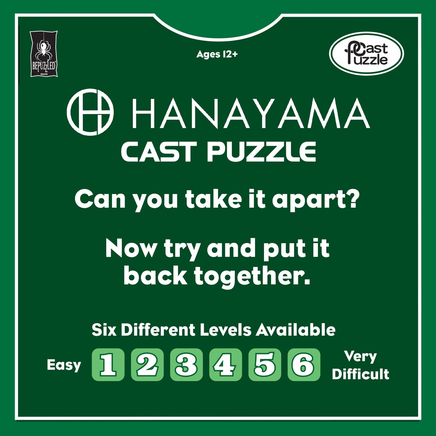 Bepuzzled | Diamond Hanayama Metal Brainteaser Puzzle Mensa Rated Level 1, For Ages 12 And Up