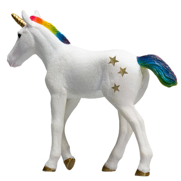 Mojo - Realistic Fantasy Figurine, Unicorn Baby Rainbow