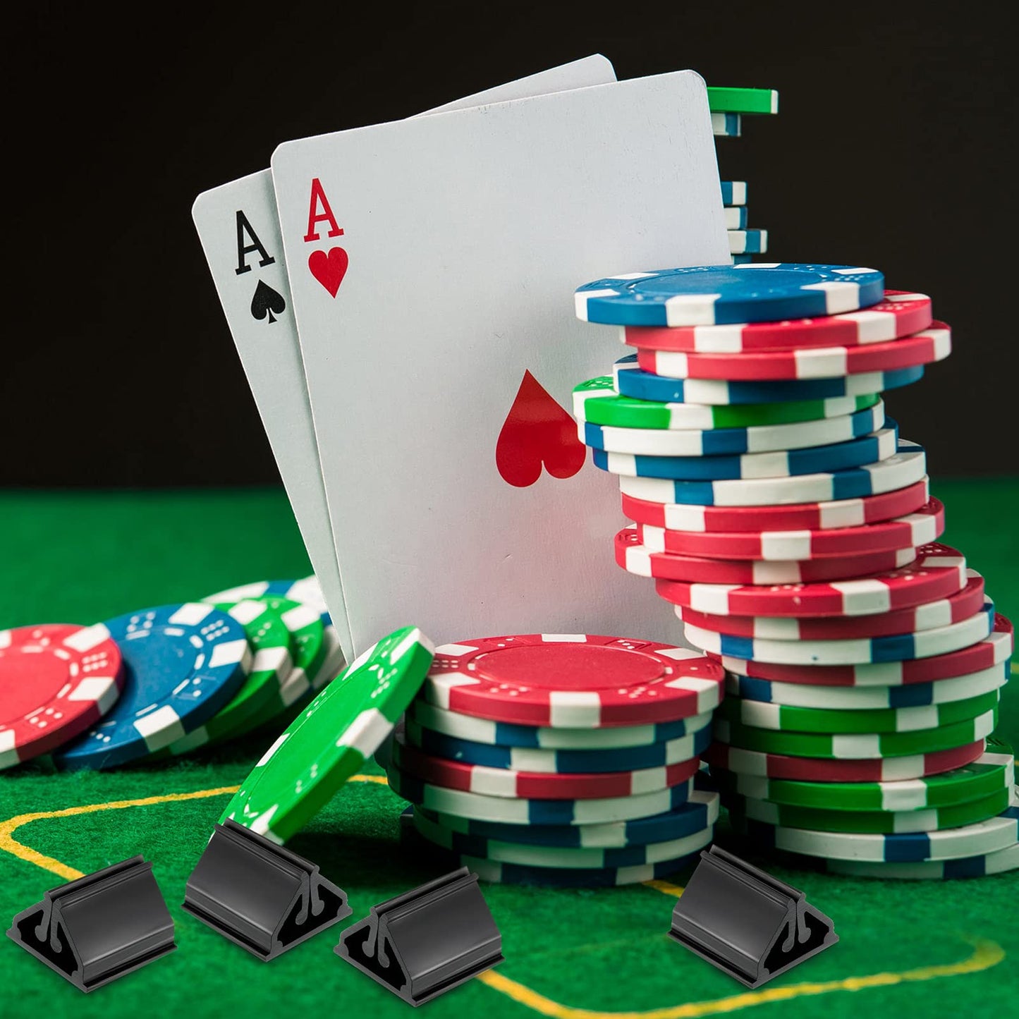 Maitys 24 Pcs Plastic Game Piece Stands Card Stands Plastic Card Holder Games Board Markers Diy Game Card Stands For Board Game