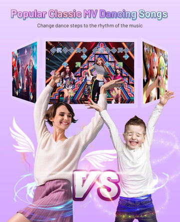 Haphom Dance Mat For Girls Boys - Wireless Dance Pad For Tv With Camera, Plug And Play Double User Dance Mat Game, Danceing Mat For Family Games, Christmas And Birthday Gift Toys For Kids And Adults