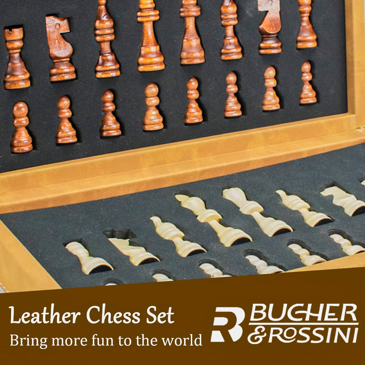 15Inch Chess Set, Magnetic Chess Borad Classic Chess Game Set With Pieces Storage For Family Game Night Ideal Chiristams Gift For Families