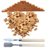 Woohome Pack Of 250 Miniature Bricks 1:16 Model Building Blocks With Scraper For Diorama Fairy Garden Decoration