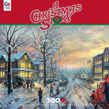 Ceaco 300 Piece Jigsaw Puzzle - Thomas Kinkade Holiday Movies - A Christmas Story - 24 x 18 Size