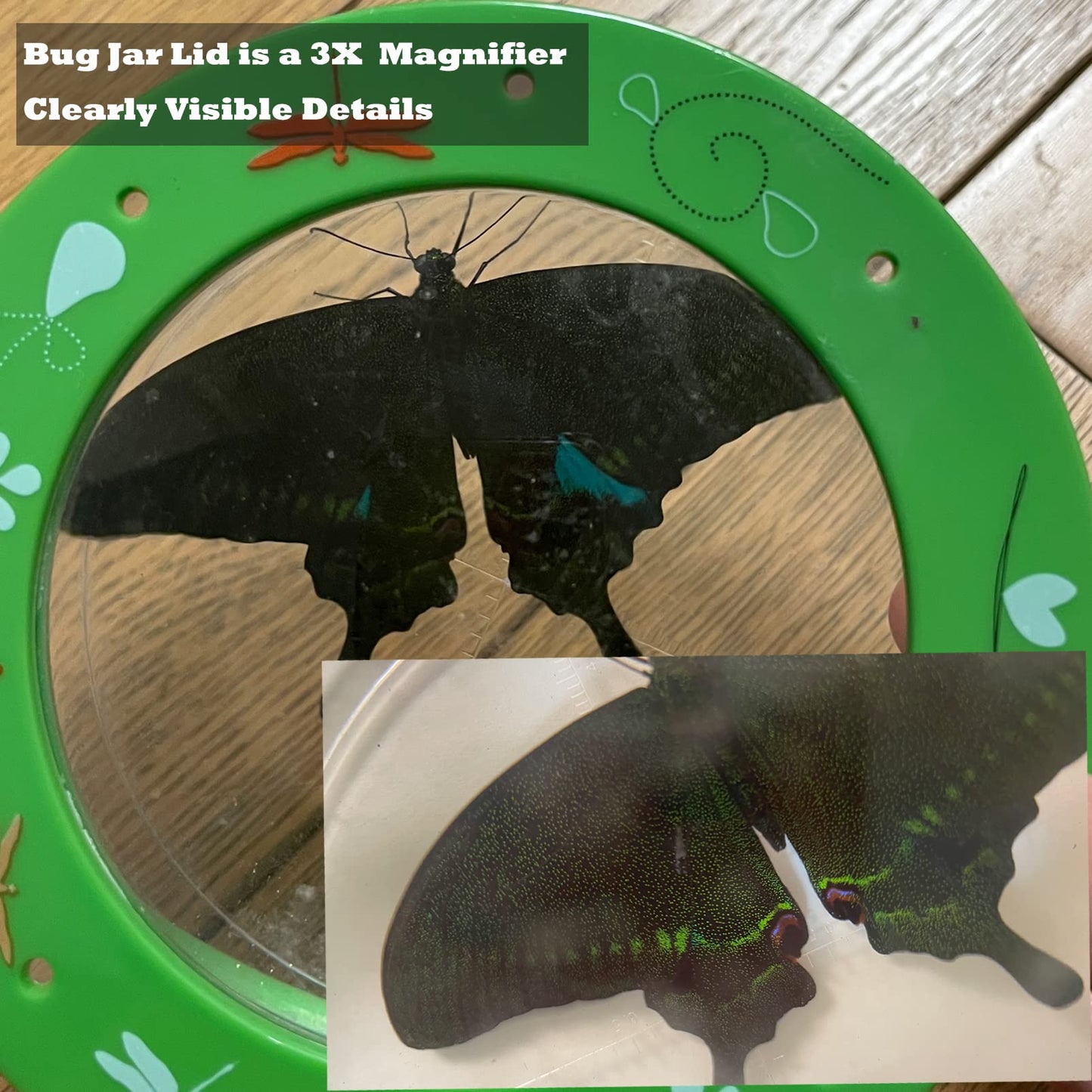 Cheerwe Explorers Bug Jar, 3 Magnifier, Insect Observation Kit Built-In 15Cm Ruler, Explorer Bug Catcher Kit For Kids Bug Cage