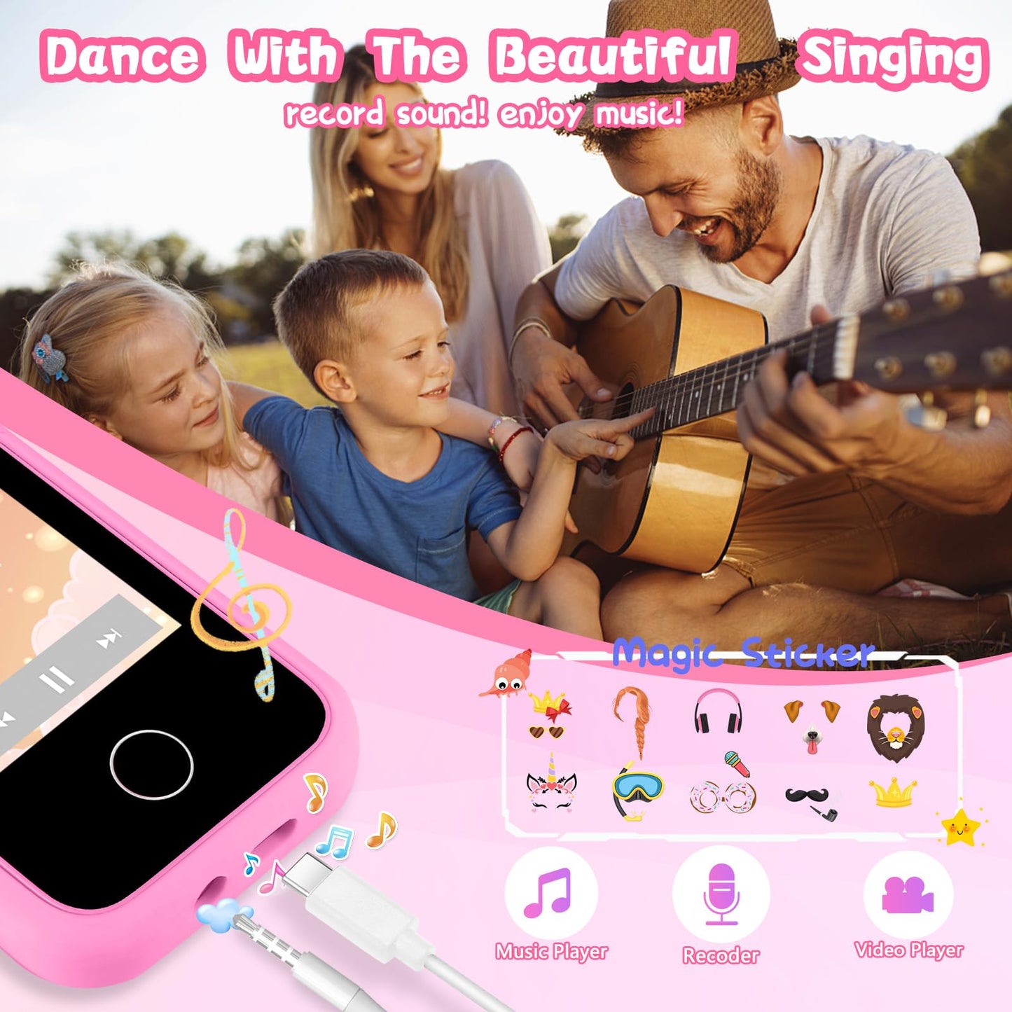 Kids Smart Phone Gifts Toys for Girls Boys Age 3-8,Toddler Toys Cell Phone with Educational Games, 3 4 5 7 8 9 6 8 9 Year Old Gi