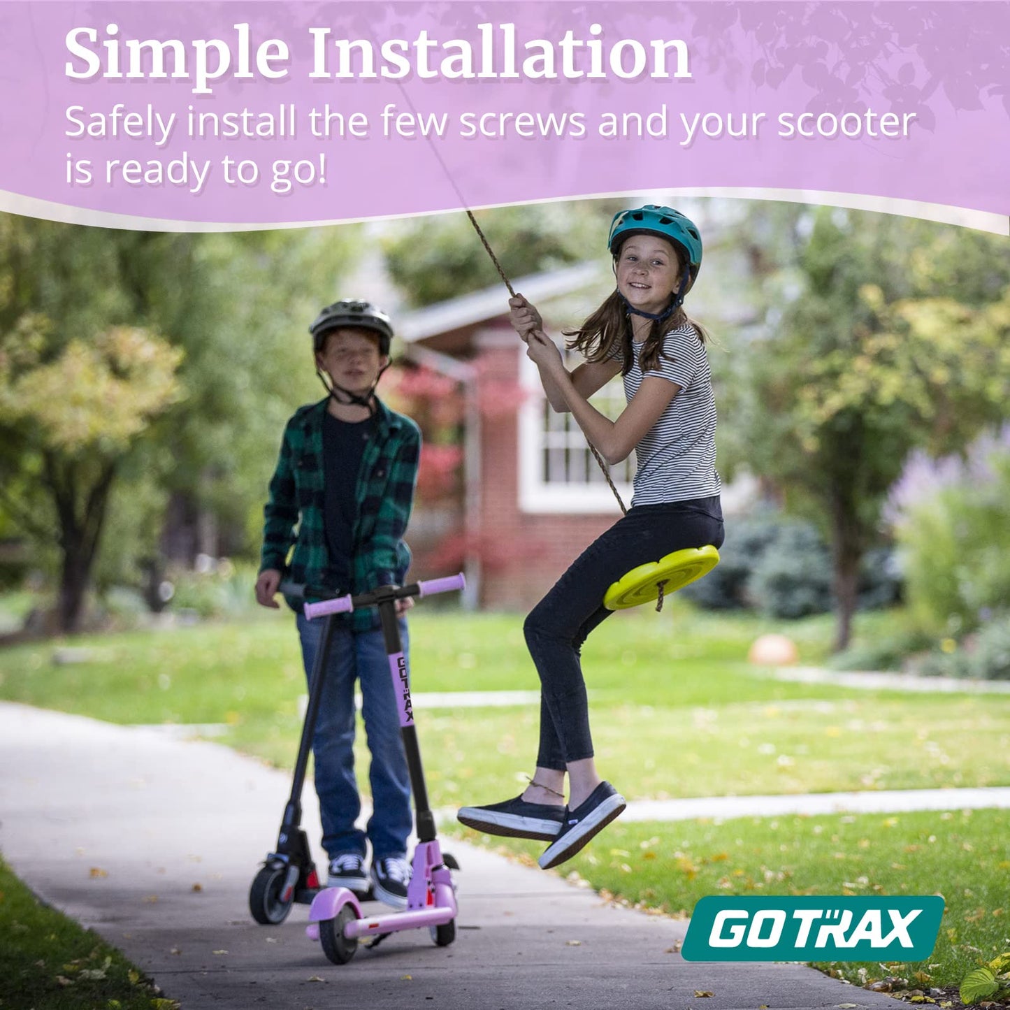 Gotrax GKS Electric Scooter for Kid Ages 6-12, Max 4 Miles Range and 7.5 Mph Speed, 6 Solid Rubber Wheels UL2272 Certification,
