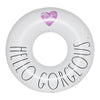 Rae Dunn x CocoNut Float Ring Float - mature-themed Size Large 48 Inch Inflatable Raft & Durable Water Inner Tube - Stable Ride-On for Summer Parties & Swim Events (Hello Gorgeous.)