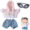 17cm Clothes Set(NO Doll) Fashion Jeans & Unique Hoodie Dress-up Set Handmade Clothing Designed for 17cm Doll.(Hoodie(Pink))
