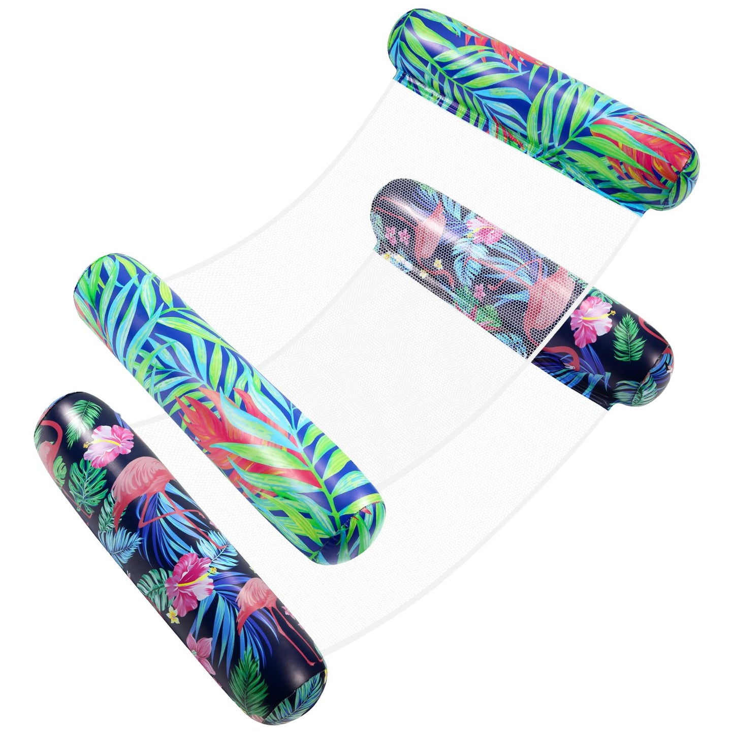 Pool Floats - 2 Pack Pool Floats Adult Size, Inflatable Pool Floats Rafts 4-In-1 Multi-Purpose