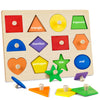 Roberly Shape Wooden Puzzles For Toddlers 1-3, Montessori Toys Peg Puzzle Geometric Color Matching Board For Girls Boys 12-18-24 Months Preschool Learning Educational Toys Birthday Gifts For Kids