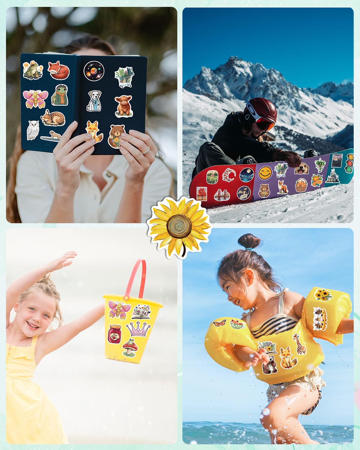 Aowdiao 150 Pcs Aesthetic Stickers Pack - Waterproof, Durable Designs For Teens, Kids, And Adults - Ideal For Parties, Gifts, An